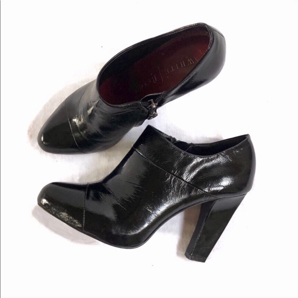 WHBM Patent Leather Booties